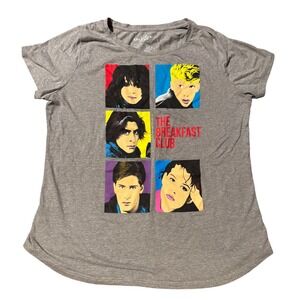 The Breakfast Club Movie T‎ Shirt Womens L Gray Retro 80s Film Tee